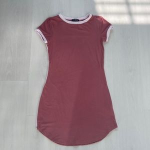 Rose Colored T-shirt Dress